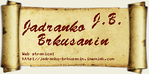 Jadranko Brkušanin vizit kartica